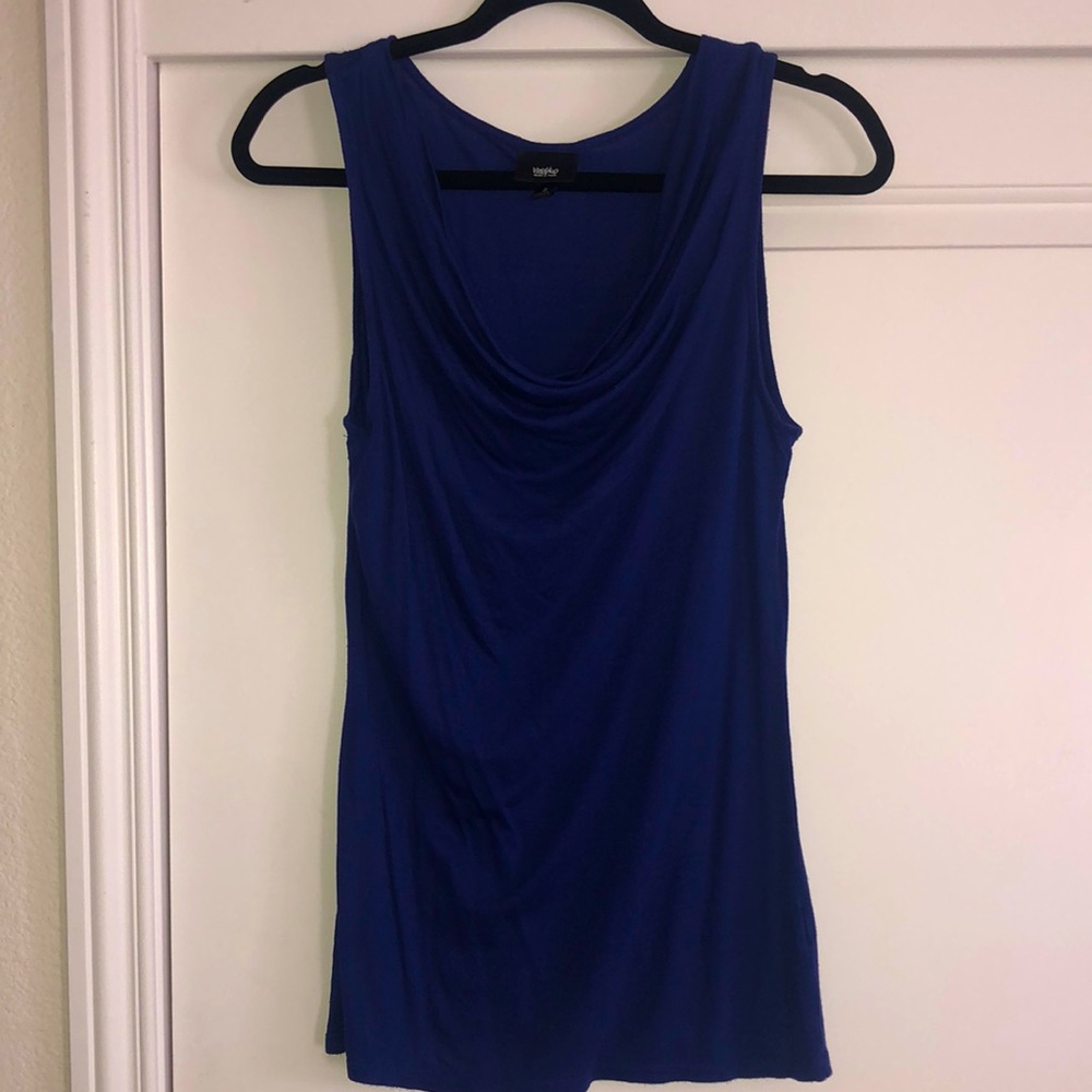 Mossimo Blue Scoop Neck Sleeveless Blouse